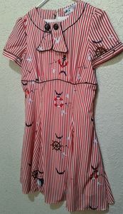 Hell Bunny Vixen Nautical Pin Up Mod 50's Dress
